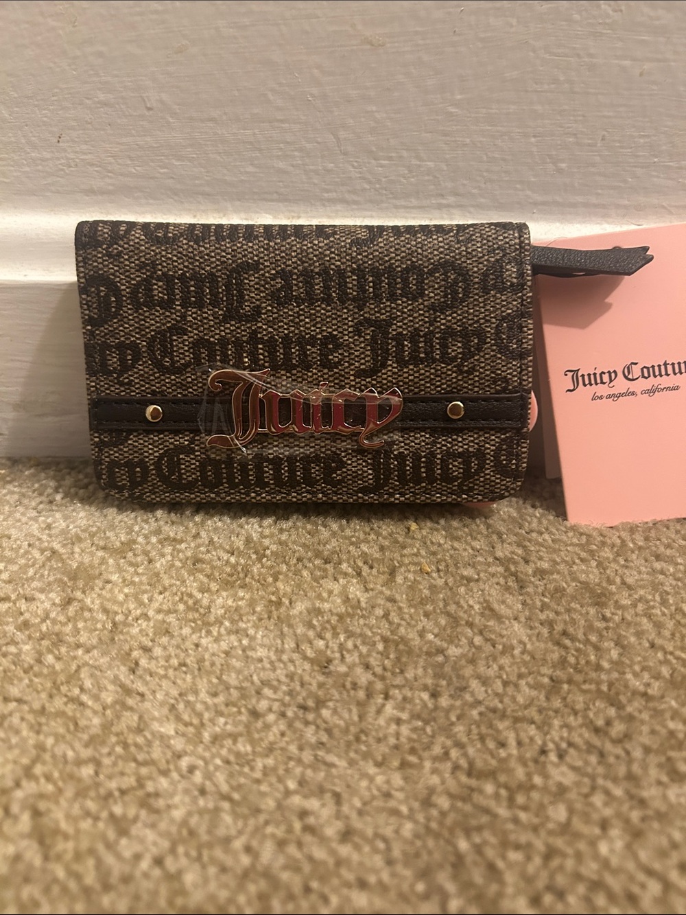 Juicy Couture Brown Monogram Card holder